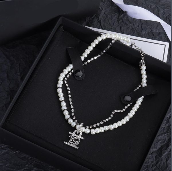 pendant necklaces european and american popular jewelry designer double layer chain digital pearl necklace, Silver
pendant necklaces european and american popular jewelry designer double layer chain digital pearl necklace, Silver
