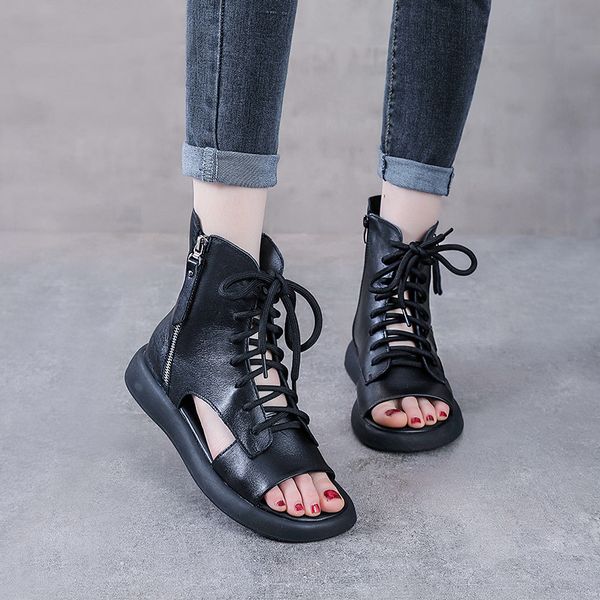 2023 new hollow short boots breathable mesh martin boots women's summer thin style boots british style genuine leather sandals, Black
2023 new hollow short boots breathable mesh martin boots women's summer thin style boots british style genuine leather sandals, Black