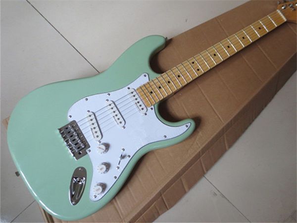 custom shop alder body light green st electric guitar standard tremolo bridge strat hss pickups with whammy bar maple neck & fingerboard
custom shop alder body light green st electric guitar standard tremolo bridge strat hss pickups with whammy bar maple neck & fingerboard