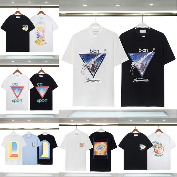 casablanc men women designers t-shirts tees apparel man s casual chest masao san letter shirt luxury clothing street shorts sleeve clothes, White;black 
casablanc men women designers t-shirts tees apparel man s casual chest masao san letter shirt luxury clothing street shorts sleeve clothes, White;black
