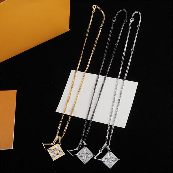 fashion letter necklace with stone designer pendant necklaces personality suitable for everyone 3 colors, Silver
fashion letter necklace with stone designer pendant necklaces personality suitable for everyone 3 colors, Silver