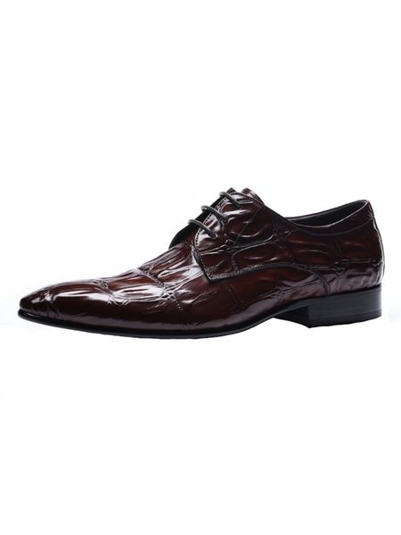 business men crocodile pattern cowhide genuine leather dress shoes lace up pointed toe derby shoes spring wedding formal shoes, Black
business men crocodile pattern cowhide genuine leather dress shoes lace up pointed toe derby shoes spring wedding formal shoes, Black