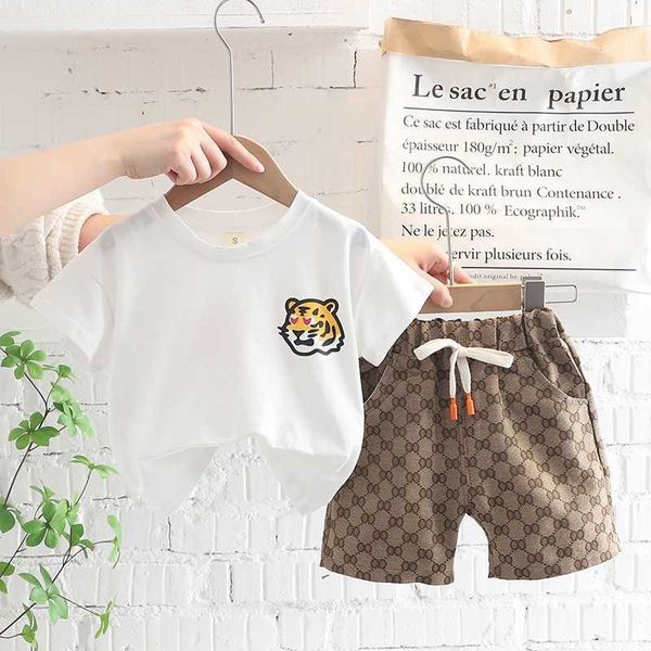 boys' summer short sleeve tiger head set new fashionable boys' clothing fashion children's fashionable and handsome two piece, White
boys' summer short sleeve tiger head set new fashionable boys' clothing fashion children's fashionable and handsome two piece, White
