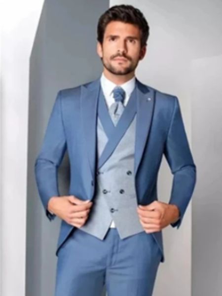 customize tuxedo one button handsome peak lapel groom tuxedos men suits wedding/prom/dinner man blazer jacket ptwo buttonsants tie vest w126, Black;gray
customize tuxedo one button handsome peak lapel groom tuxedos men suits wedding/prom/dinner man blazer jacket ptwo buttonsants tie vest w126, Black;gray