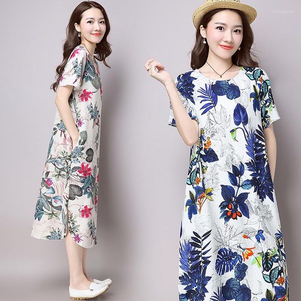 casual dresses short sleeve cotton linen vintage floral for women loose long summer dress elegant clothes 2023, Black;gray
casual dresses short sleeve cotton linen vintage floral for women loose long summer dress elegant clothes 2023, Black;gray