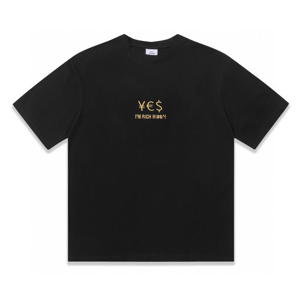 23ss europe uk money symbol rich embroideryt shirt high street tee vintage spring summer short sleeve skateboard men women tshirt, Black;brown
23ss europe uk money symbol rich embroideryt shirt high street tee vintage spring summer short sleeve skateboard men women tshirt, Black;brown