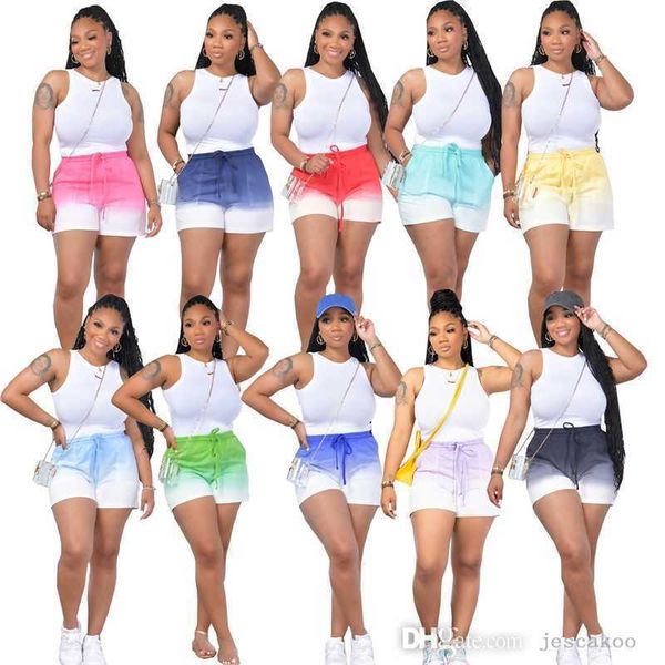 2023 new summer shorts gradient color fashion casual drawstring short pants for women, White;black
2023 new summer shorts gradient color fashion casual drawstring short pants for women, White;black