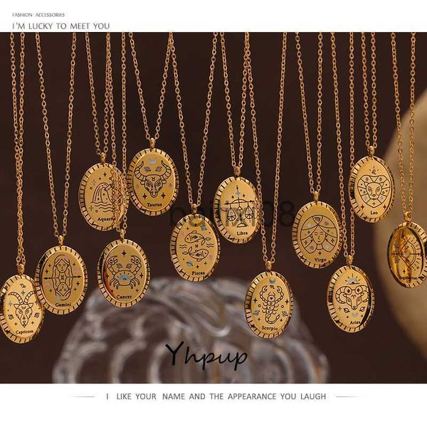 pendant necklaces yhpup new 316 stainless steel 12 constellation drop pendant neckle waterproof golden jewelry 18 k metal collar neckle gift, Silver
pendant necklaces yhpup new 316 stainless steel 12 constellation drop pendant neckle waterproof golden jewelry 18 k metal collar neckle gift, Silver