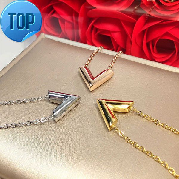 never fading 3 colors stainless steel gold necklace v letter pendant classic style designer necklaces love women jewelry wholesale, Silver
never fading 3 colors stainless steel gold necklace v letter pendant classic style designer necklaces love women jewelry wholesale, Silver