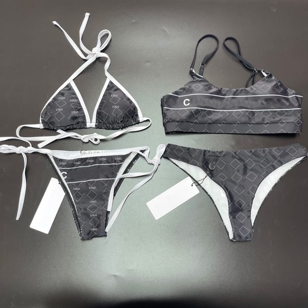 designer women girls' bikini 2 pieces tie-side halter swimsuit with letter print beach summer swimwear bathing suits micro bikini, White;black
designer women girls' bikini 2 pieces tie-side halter swimsuit with letter print beach summer swimwear bathing suits micro bikini, White;black
