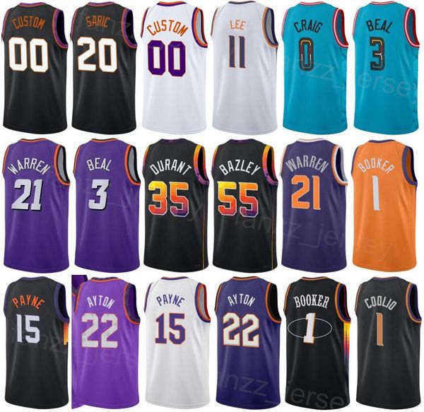 print basketball devin booker jersey 1 kevin durant 35 tj warren 21 darius bazley 55 bradley beal 3 deandre ayton 22 damion lee man edition, Black;red
print basketball devin booker jersey 1 kevin durant 35 tj warren 21 darius bazley 55 bradley beal 3 deandre ayton 22 damion lee man edition, Black;red
