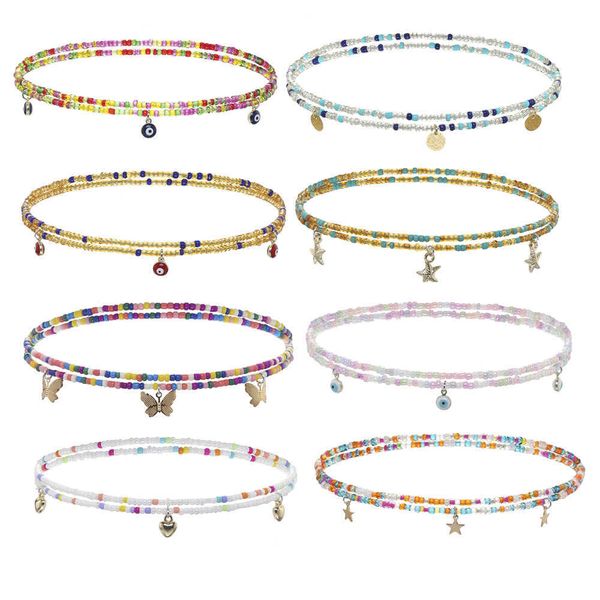 bohemian mixed colors rice beads belly chain heart shell star pendant stretch waist chain for women charm body bikinis jewelry aa230531, Silver
bohemian mixed colors rice beads belly chain heart shell star pendant stretch waist chain for women charm body bikinis jewelry aa230531, Silver