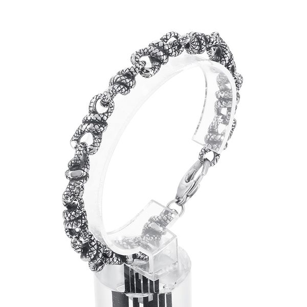 10mm 8.66inch vintage casting snake link chain bracelet stainless steel jewelry for mens boys 41g cool charming gifts for friends, Black
10mm 8.66inch vintage casting snake link chain bracelet stainless steel jewelry for mens boys 41g cool charming gifts for friends, Black