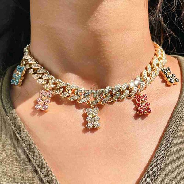 pendant necklaces hip hop personality gold color cuban link chain neckle for women girl iced out crystal rylic bear pendant neckle jewelry j, Silver
pendant necklaces hip hop personality gold color cuban link chain neckle for women girl iced out crystal rylic bear pendant neckle jewelry j, Silver