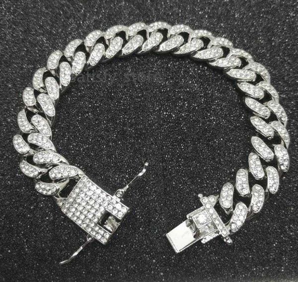mens luxury iced out diamond fashion chain bracelets bangles 18k gold silver cuban link miami bracelet hip hop jewelry, Black
mens luxury iced out diamond fashion chain bracelets bangles 18k gold silver cuban link miami bracelet hip hop jewelry, Black