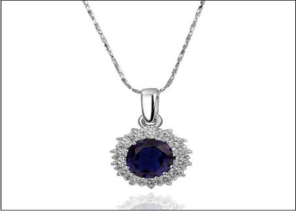 new platinum blue gemstone necklace 18k rgp highend fashion jewelry 10piecelot8196047, Silver
new platinum blue gemstone necklace 18k rgp highend fashion jewelry 10piecelot8196047, Silver