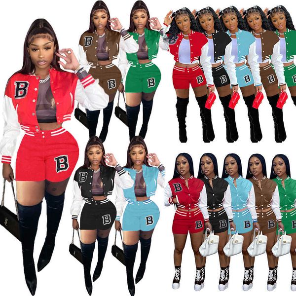 outdoor sportswear womens tracksuits baseball jacket shorts two-piece burb designer tracksuit slim jackets pants sport suit, Gray
outdoor sportswear womens tracksuits baseball jacket shorts two-piece burb designer tracksuit slim jackets pants sport suit, Gray