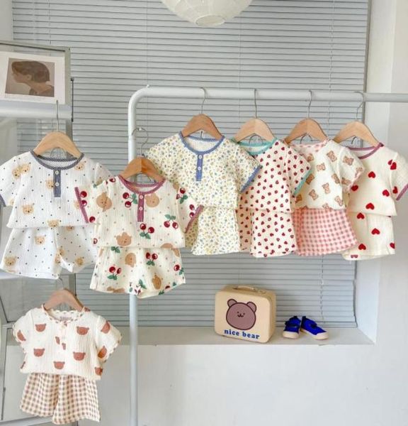 clothing sets kid summer casual set cute bear tshirt baby girl cherry short sleeves and simple plaid loose cotton shorts boy8751942, White
clothing sets kid summer casual set cute bear tshirt baby girl cherry short sleeves and simple plaid loose cotton shorts boy8751942, White
