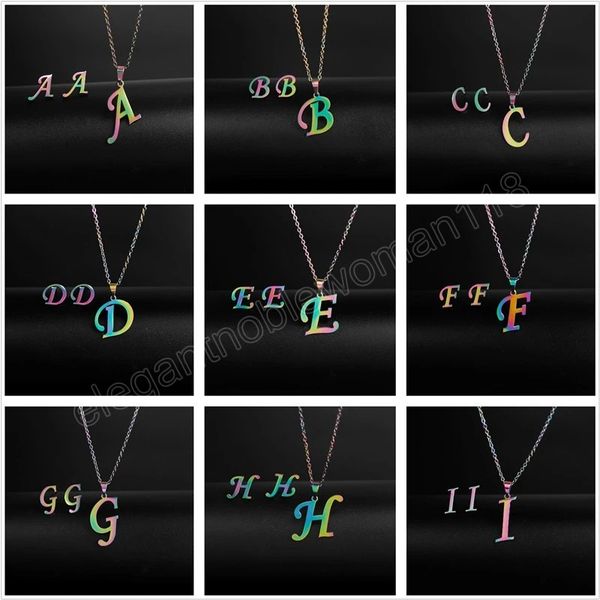 colorful 26 english letter pendant stainless steel letter necklace for women simple geometric letter chokers necklace jewelry, Silver
colorful 26 english letter pendant stainless steel letter necklace for women simple geometric letter chokers necklace jewelry, Silver