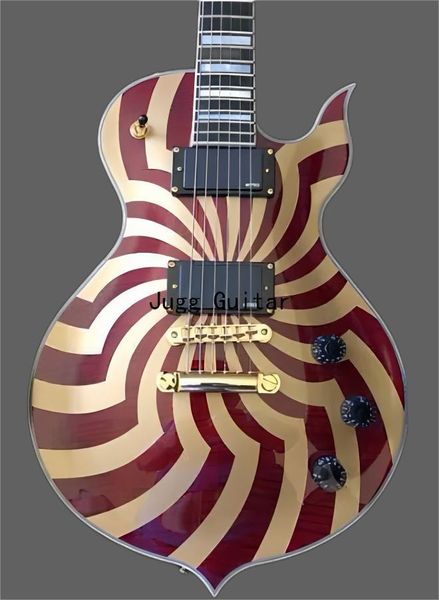 custom wylde odin graal crimson gold buzzsaw falme maple electric guitar large built-in block with gold grover tuner
custom wylde odin graal crimson gold buzzsaw falme maple electric guitar large built-in block with gold grover tuner