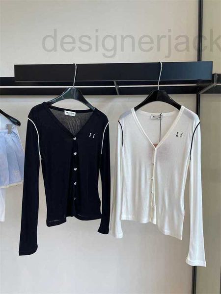 women's knits & tees designer summer new letter crystal heart button decoration thin versatile long sleeve v-neck knitted cardigan for, White
women's knits & tees designer summer new letter crystal heart button decoration thin versatile long sleeve v-neck knitted cardigan for, White