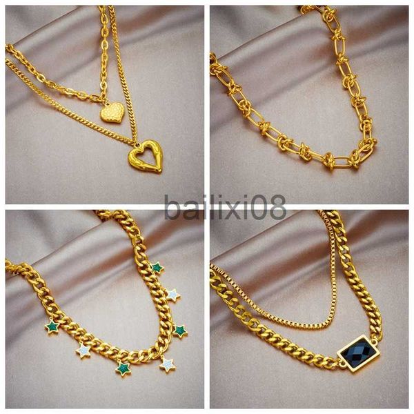 pendant necklaces lamengly 316l stainless steel gold color thick link choker neckle for women new multi-layer chains non-fading hip hop jewe, Silver
pendant necklaces lamengly 316l stainless steel gold color thick link choker neckle for women new multi-layer chains non-fading hip hop jewe, Silver