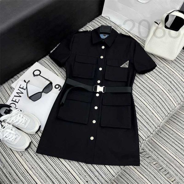 basic & casual dresses designer summer new workwear style celebrity slim fit triangle decorative belt lapel short sleeve dress women 9ujc, Black;gray
basic & casual dresses designer summer new workwear style celebrity slim fit triangle decorative belt lapel short sleeve dress women 9ujc, Black;gray
