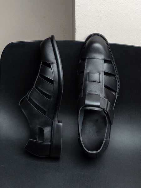 vintage business men summer breathable hollow out sandals low heels close toe genuine leather gladiator shoes rome beach sandals, Black
vintage business men summer breathable hollow out sandals low heels close toe genuine leather gladiator shoes rome beach sandals, Black