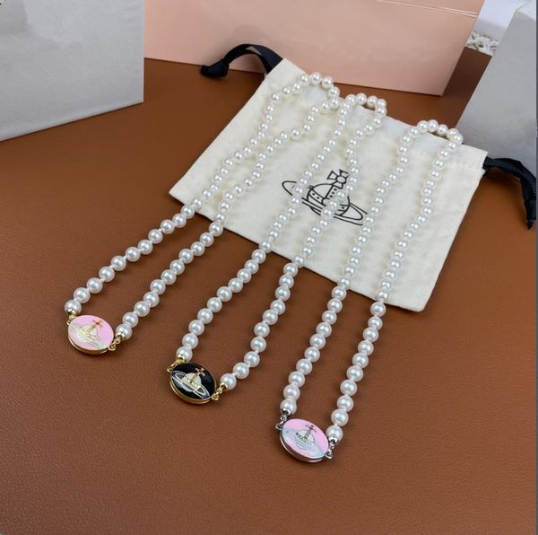 pendant necklaces popular jewelry in europe and america, designer enamel round saturn pearl neckchain necklace, Silver
pendant necklaces popular jewelry in europe and america, designer enamel round saturn pearl neckchain necklace, Silver