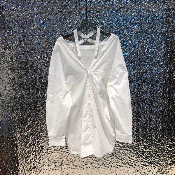 women's blouses & shirts designer summer new casual simple off shoulder cross back design shirt dress women zy5i, White
women's blouses & shirts designer summer new casual simple off shoulder cross back design shirt dress women zy5i, White