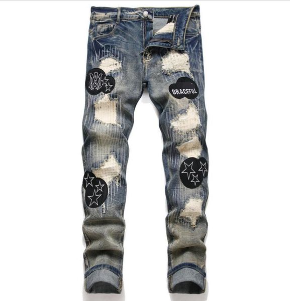 new designer mens jeans hip hop denim jeans straight patchwork jeans fashion clothing plus size gzhbp410, Blue
new designer mens jeans hip hop denim jeans straight patchwork jeans fashion clothing plus size gzhbp410, Blue