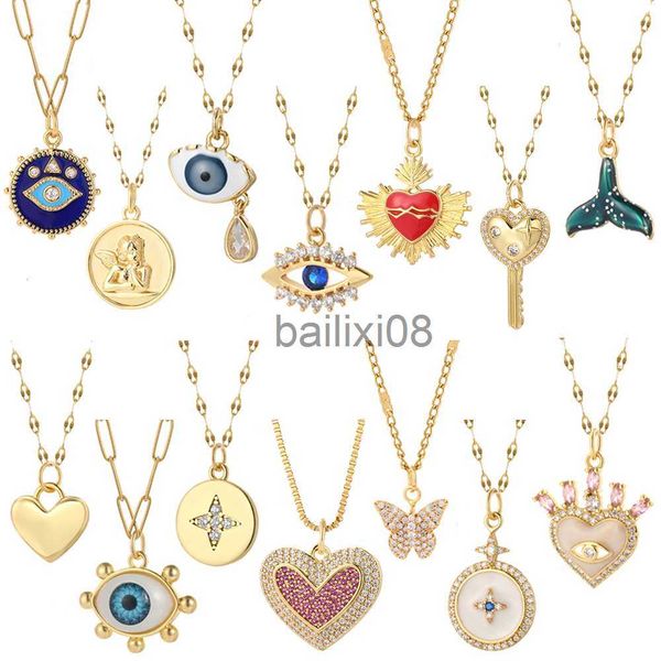 pendant necklaces cute heart star butterfly evil blue eye neckle for women angel fishtail pendant gold color long stainless steel chain coll, Silver
pendant necklaces cute heart star butterfly evil blue eye neckle for women angel fishtail pendant gold color long stainless steel chain coll, Silver