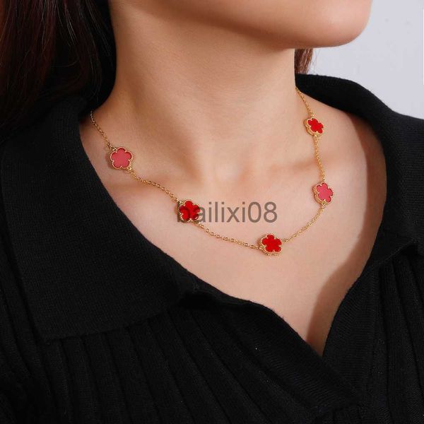 pendant necklaces ins selling women five leaf clover neckle fashion geometric neckle sweet romantic holiday jewelry gifts wholesale j230620, Silver
pendant necklaces ins selling women five leaf clover neckle fashion geometric neckle sweet romantic holiday jewelry gifts wholesale j230620, Silver