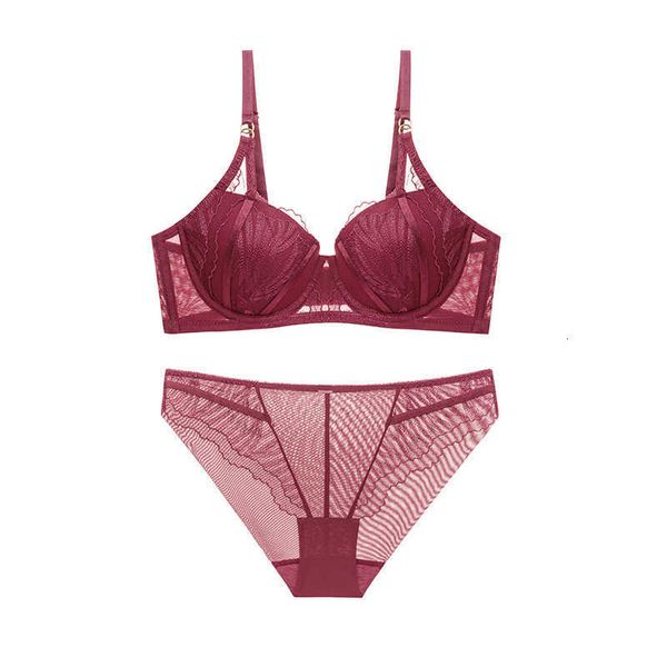 new style lingerie women's small chest gathered to show large thin thick bottom collar breast anti drop bra set, Red;black
new style lingerie women's small chest gathered to show large thin thick bottom collar breast anti drop bra set, Red;black