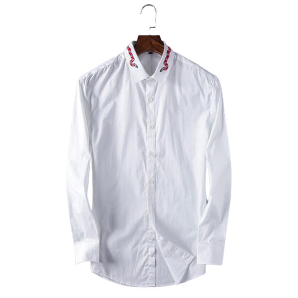 mens shirt luxury designer fashion trend wear long sleeve business casual brand spring slimming, White;black
mens shirt luxury designer fashion trend wear long sleeve business casual brand spring slimming, White;black