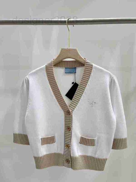 women's sweaters designer 2023 spring summer milan runway v neck short sleeve sweater high end jacquard cardigan xooe, White;black
women's sweaters designer 2023 spring summer milan runway v neck short sleeve sweater high end jacquard cardigan xooe, White;black
