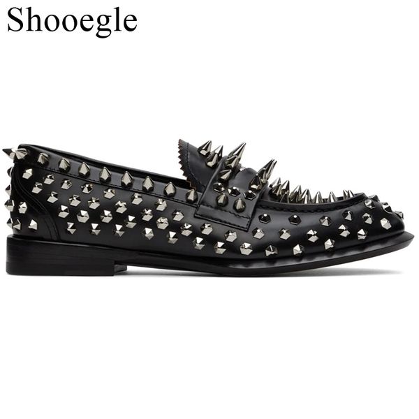 handmade studs spike genuine leather black loafers comfortable rivets fashion slip-on mens shoes party wedding shoes
handmade studs spike genuine leather black loafers comfortable rivets fashion slip-on mens shoes party wedding shoes