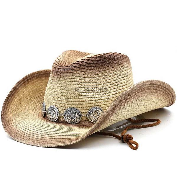 simple cowgirl summer hat straw hat for women men western cowboy hat lady trendy woven sun hat wide-brim beach cap l230620, Blue;gray
simple cowgirl summer hat straw hat for women men western cowboy hat lady trendy woven sun hat wide-brim beach cap l230620, Blue;gray