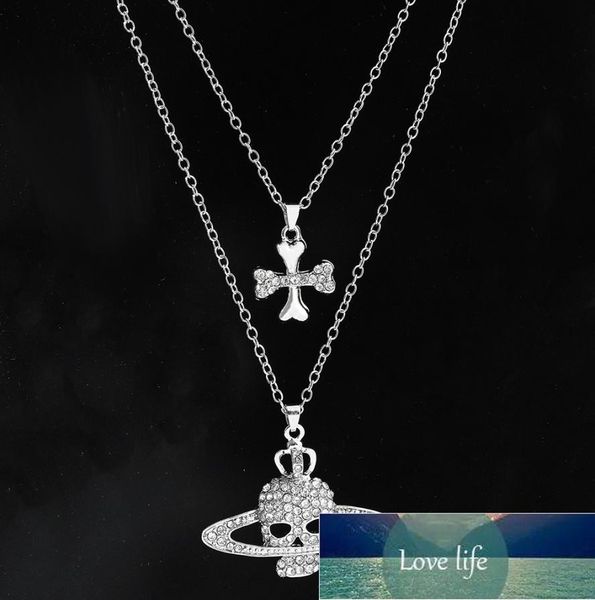 cross skull saturn necklace crystal rheinstone pendant gothic death planet jewelry hip hop punk woman man accessories gift factory2849242, Silver
cross skull saturn necklace crystal rheinstone pendant gothic death planet jewelry hip hop punk woman man accessories gift factory2849242, Silver
