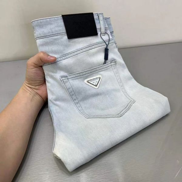 designer men's elastic heavy heavy light blue triangle letter luxury pants jeans brand casual pants
designer men's elastic heavy heavy light blue triangle letter luxury pants jeans brand casual pants