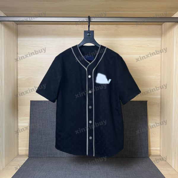 xinxinbuy men designer tee t shirt 23ss denim letter jacquard shirt baseball short sleeve cotton women white black xs-2xl, Black;brown
xinxinbuy men designer tee t shirt 23ss denim letter jacquard shirt baseball short sleeve cotton women white black xs-2xl, Black;brown