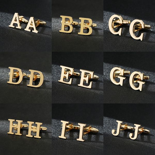 wholesale foreign trade exclusive gold 26 english letters glossy men's cufflink factory wholesale creative french shirt cufflinks, Silver
wholesale foreign trade exclusive gold 26 english letters glossy men's cufflink factory wholesale creative french shirt cufflinks, Silver