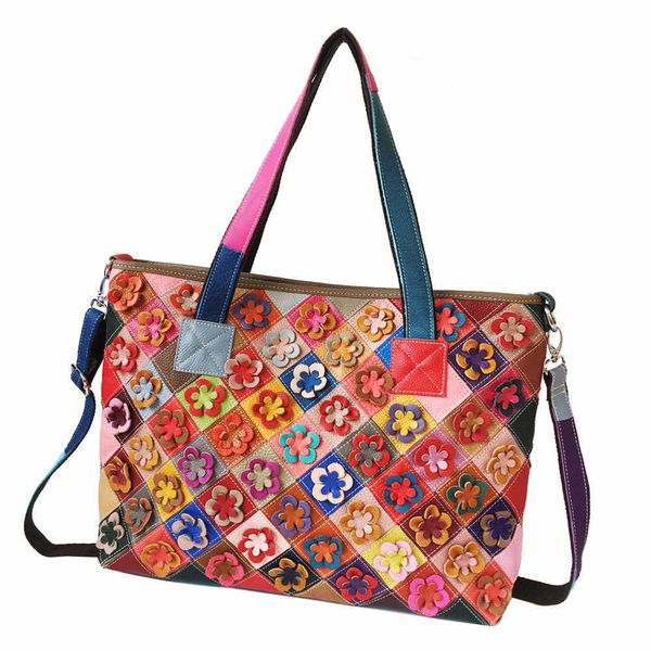 totes fashion women's bag leather color matching rhombus single shoulder cross flower 230619
totes fashion women's bag leather color matching rhombus single shoulder cross flower 230619