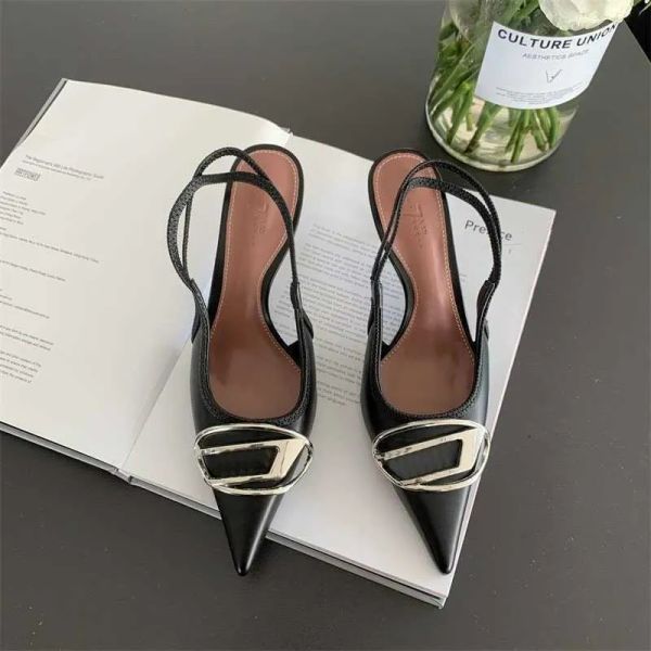 2023 new sell die high-heeled shoes sandals womens heels spring designer fashion brand shallow metal buckle back hollow pointed sandals high, Black
2023 new sell die high-heeled shoes sandals womens heels spring designer fashion brand shallow metal buckle back hollow pointed sandals high, Black