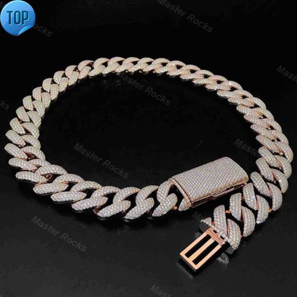 hip hop jewelry cuban link chain pass diamond tester 925 silver mossinate cuban chain 15mm 4rows rose gold miami cuban chain
hip hop jewelry cuban link chain pass diamond tester 925 silver mossinate cuban chain 15mm 4rows rose gold miami cuban chain