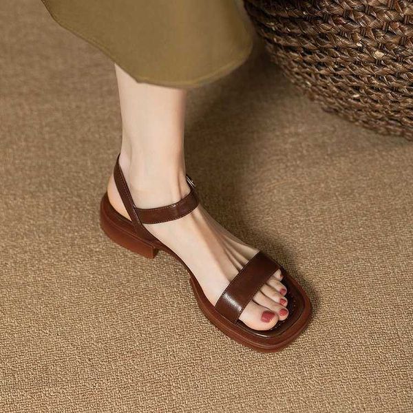 nxy sandals leather comfortable straight strap sandals popular for women in summer 2023 new versatile soft soled flat caligae shoes 230619, Black
nxy sandals leather comfortable straight strap sandals popular for women in summer 2023 new versatile soft soled flat caligae shoes 230619, Black