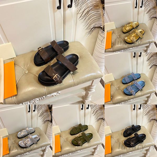 designer slippers bom dia flat mules effortlessly stylish slides 2 straps mental buckle loafers women summer beach rubber sole sandals, Black
designer slippers bom dia flat mules effortlessly stylish slides 2 straps mental buckle loafers women summer beach rubber sole sandals, Black
