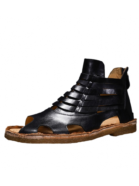 summer mens high weave hollow out gladiator zipper cowhide genuine leather sandals vintage casual outside shoes, Black
summer mens high weave hollow out gladiator zipper cowhide genuine leather sandals vintage casual outside shoes, Black
