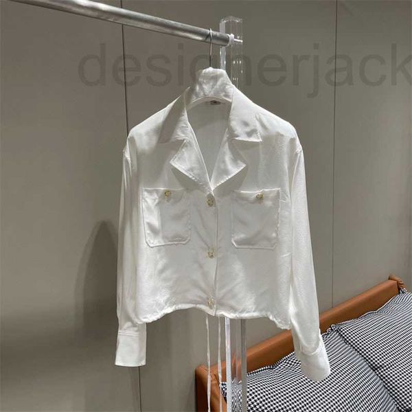 women's blouses & shirts designer summer new premium metal button drawstring design comfortable versatile short silk shirt for women 53, White
women's blouses & shirts designer summer new premium metal button drawstring design comfortable versatile short silk shirt for women 53, White