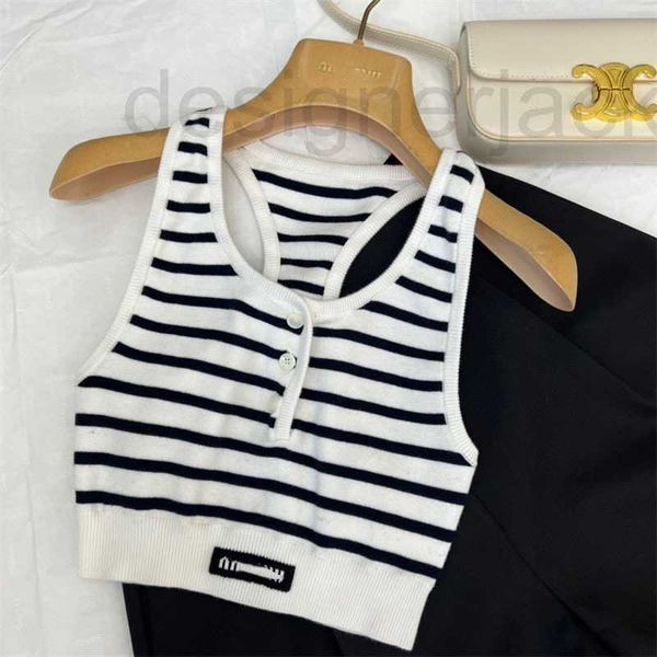 women's tanks & camis designer summer new celebrity style spicy girl fashion underlay black white contrast stripe short knitted tank fo
women's tanks & camis designer summer new celebrity style spicy girl fashion underlay black white contrast stripe short knitted tank fo